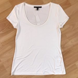 White House Black Market Scoop Neck Tee